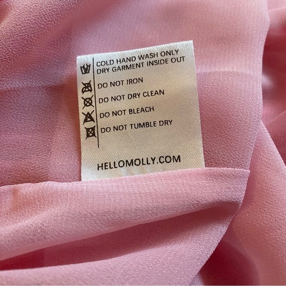 HELLO MOLLY Love Letter To You Maxi Dress Pink Ombré Pleats NEW Size XS / 2 NWT - Picture 12 of 14